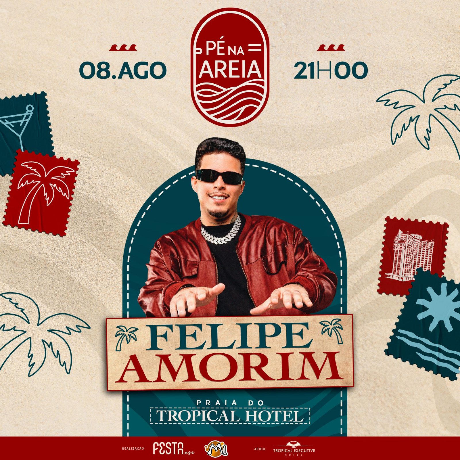 PÉ NA AREIA COM FELIPE AMORIM
